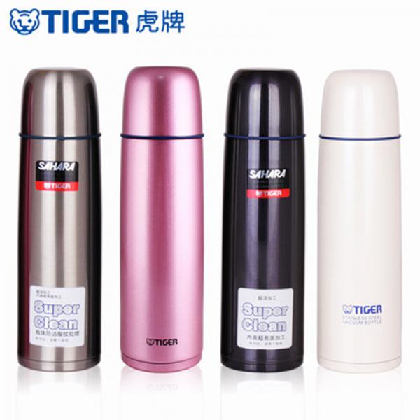 日本原装进口 TIGER/虎牌 CSC-A500子弹头双层304不锈钢保温水杯男女500ml